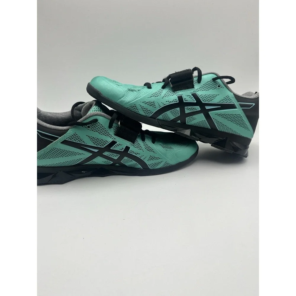 ASICS Lift Master Lite Weightlifting Shoes Teal Black Women's Size 8 S659Y